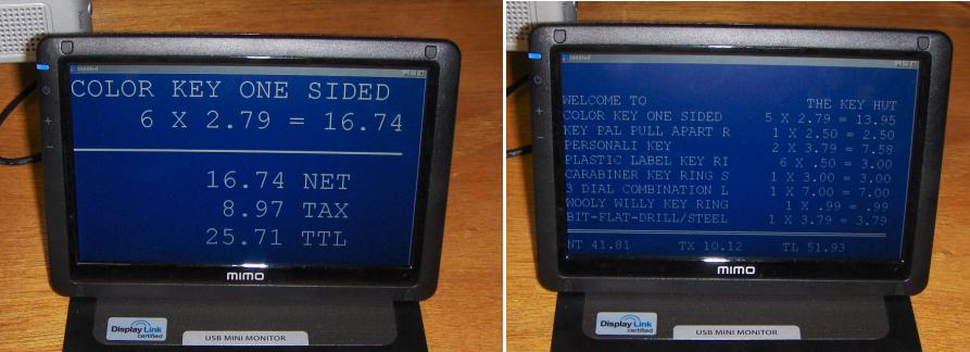 Screen shots from a 7 inch monitor.